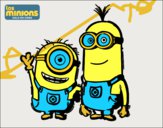 Dibujo Minions - Carl y Kevin pintado por pizzani