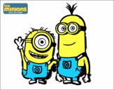 Dibujo Minions - Carl y Kevin pintado por pizzani