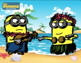 Dibujo Minions - Dave y Phil pintado por jeorga34