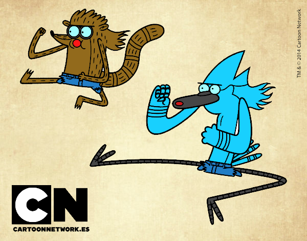 Mordecai y Rigby karatekas