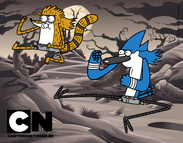 Mordecai y Rigby karatekas