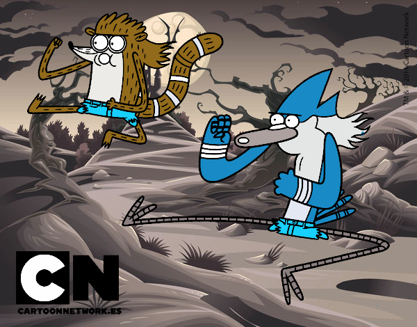 Mordecai y Rigby karatekas