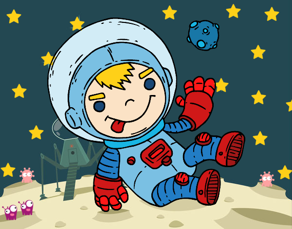 Dibujo de Niño astronauta pintado por Queyla en  el día 15-08-15  a las 23:53:36. Imprime, pinta o colorea tus propios dibujos!