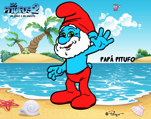 papa pitufo en vacaciones