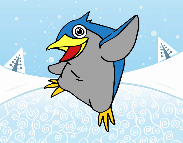 Pequeño pingüino azul