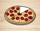 Dibujo Pizza italiana pintado por kjdfshiudf