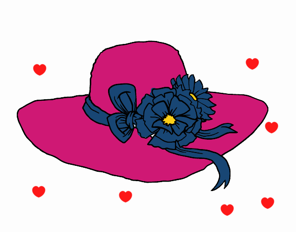 Sombrero con flores