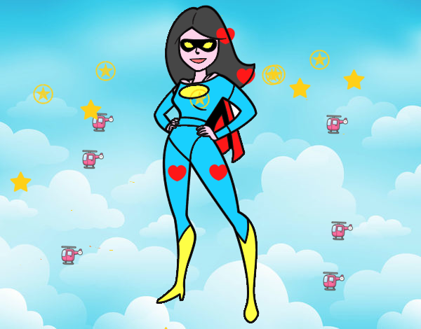Dibujo Superheroina pintado por sofiadelfi