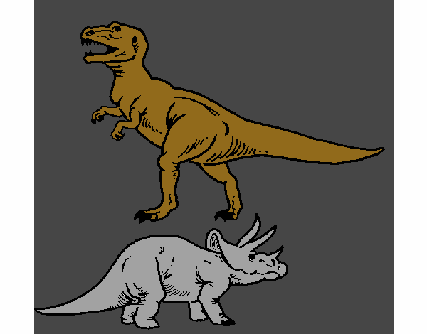 Triceratops y tiranosaurios rex