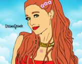 Dibujo Ariana Grande con collar pintado por LunaLunita