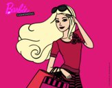 Dibujo Barbie con bolsas pintado por kjdfshiudf