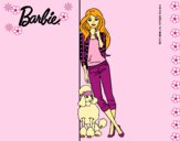 Dibujo Barbie con cazadora de cuadros pintado por LunaLunita