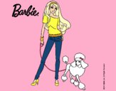 Dibujo Barbie con look moderno pintado por kjdfshiudf