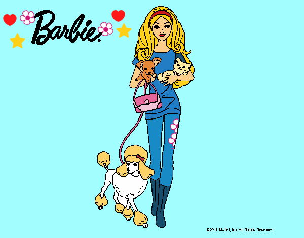 Barbie con sus mascotas