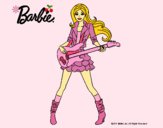 Dibujo Barbie guitarrista pintado por LunaLunita