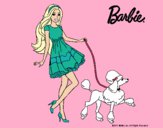 Dibujo Barbie paseando a su mascota pintado por kjdfshiudf