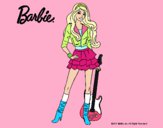 Dibujo Barbie rockera pintado por kjdfshiudf