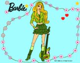 Dibujo Barbie rockera pintado por LunaLunita