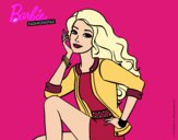 Dibujo Barbie súper guapa pintado por kjdfshiudf