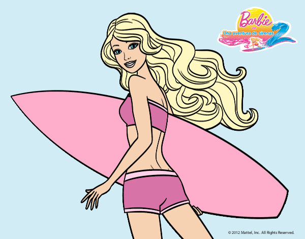 Barbie surfera