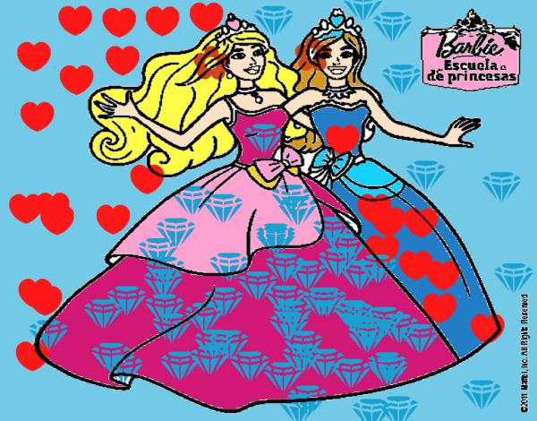 Barbie y su amiga súper felices