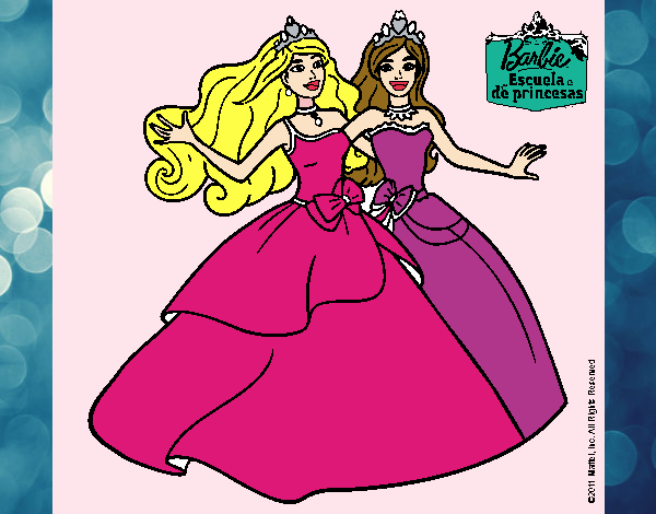 Barbie y su amiga súper felices