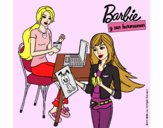 Barbie y su hermana merendando