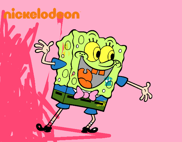 Bob Esponja saludando