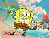 Bob Esponja saludando