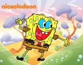 Bob Esponja saludando