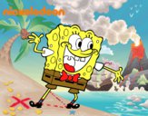 Bob Esponja saludando