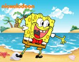 Bob Esponja saludando