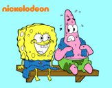 Bob Esponja y Patricio en bañador