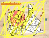 Bob Esponja y Patricio en bañador