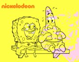 Bob Esponja y Patricio en bañador