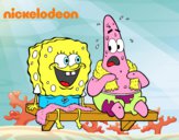 Bob Esponja y Patricio en bañador