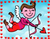 Cupido contento con flecha