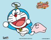 Dibujo Doraemon volando pintado por kjdfshiudf