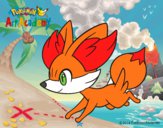 Fennekin corriendo