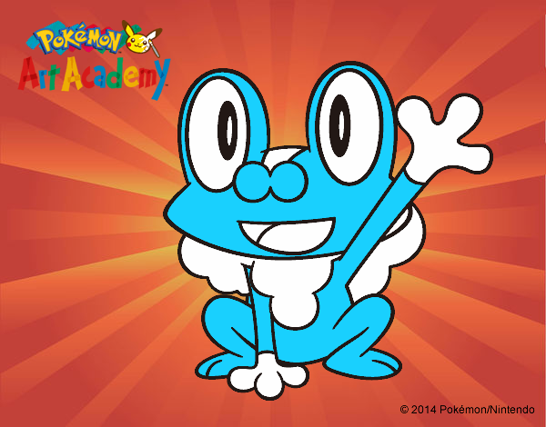 Froakie saludando