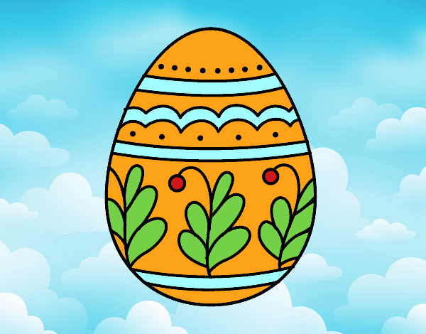 Dibujo Huevo de Pascua mandala pintado por murano
