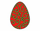 Dibujo Huevo decorado pintado por murano