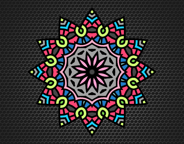 Mandala estrella floral