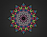 Dibujo Mandala estrella floral pintado por karol2831