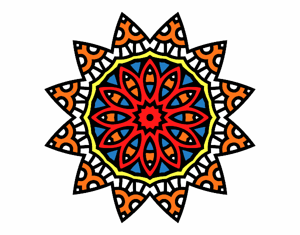 Dibujo Mandala estrella pintado por agus11