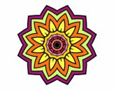 Dibujo Mandala flor de girasol pintado por Transforme