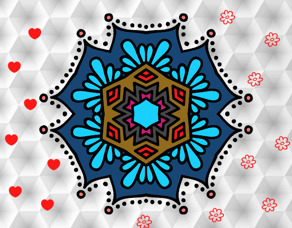 Mandala flor simétrica