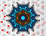 Dibujo Mandala flor simétrica pintado por Chiche8