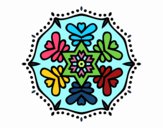 Dibujo Mandala simétrica pintado por Chiche8