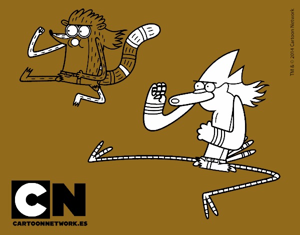 Mordecai y Rigby karatekas